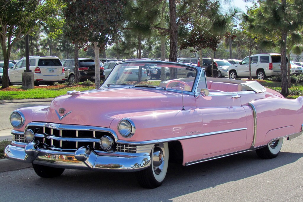 old pink cadillac