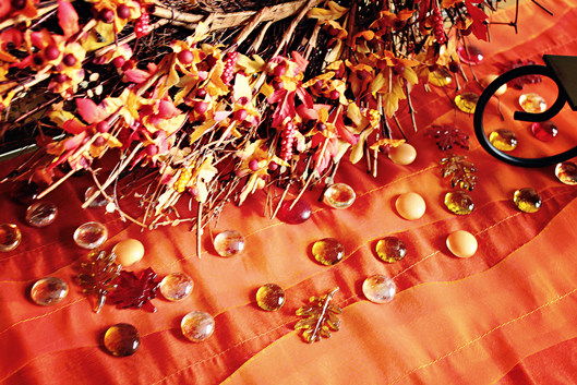 fall-wreath-glass-beads-for-table