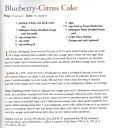 Blueberry citrus cake
