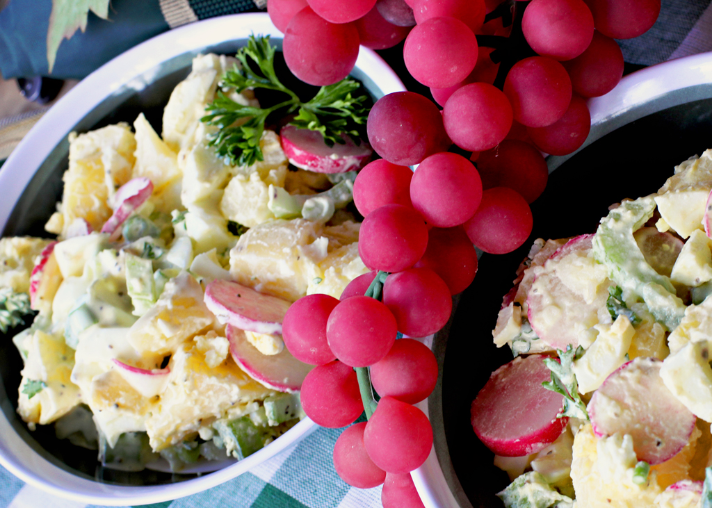 homemade-potatoe-salad-garnished-with-radishes