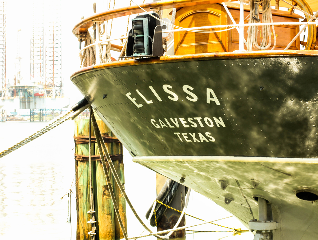 The-Elissa-Clipper-ship-in-galveston,-texas